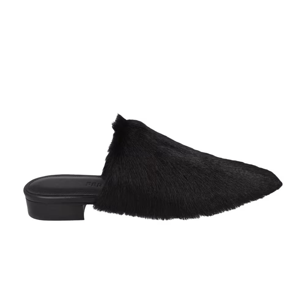 Ferragamo Women's Selestina Fur Mule Nero