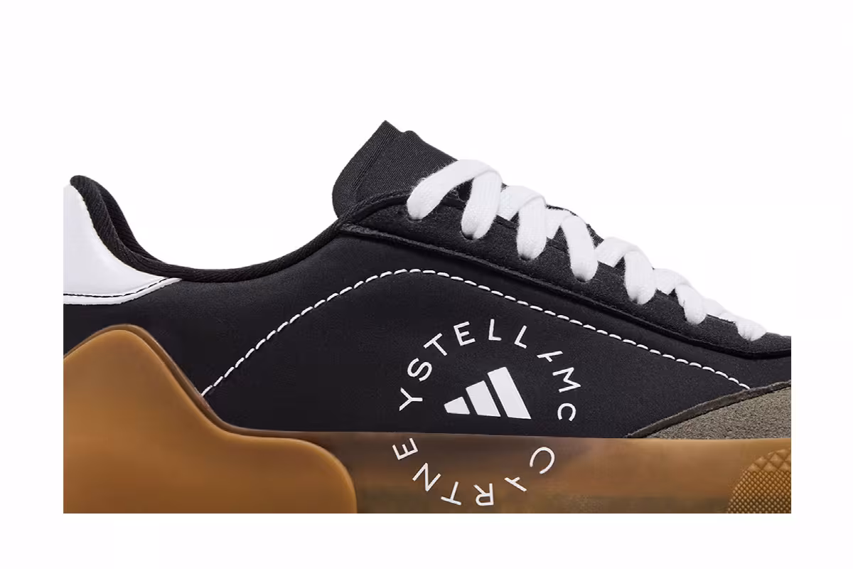 Stella McCartney x adidas Women's Court Boost Black White Gum, view 3