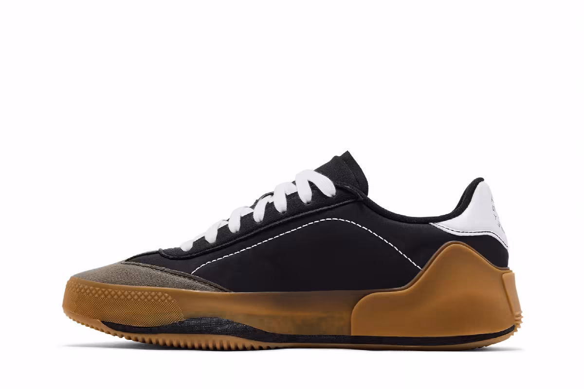 Stella McCartney x adidas Women's Court Boost Black White Gum, view 4