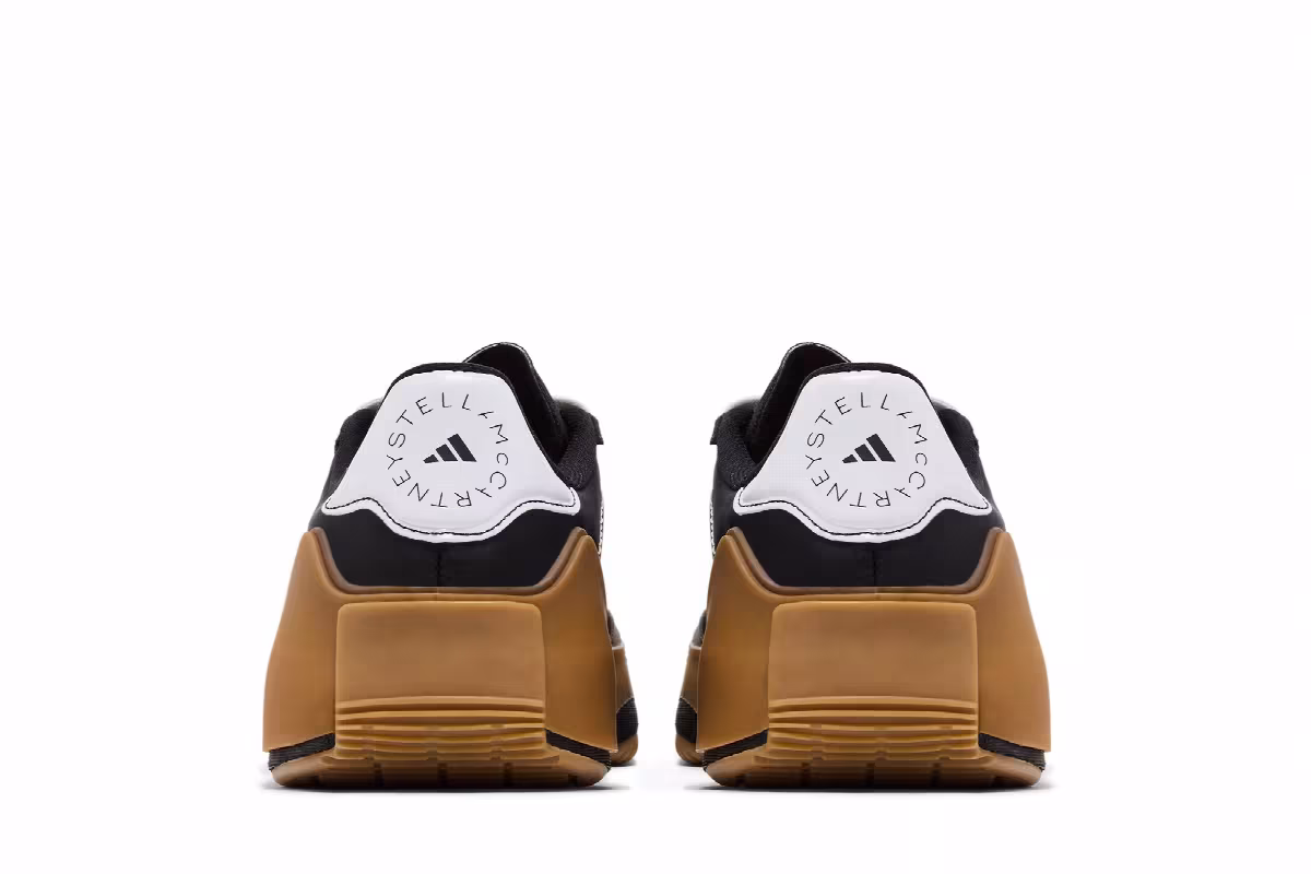 Stella McCartney x adidas Women's Court Boost Black White Gum, view 7