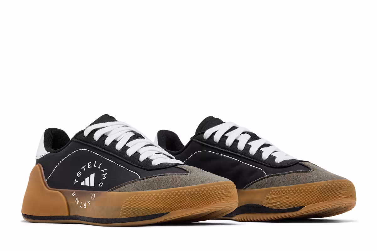 Stella McCartney x adidas Women's Court Boost Black White Gum, view 9