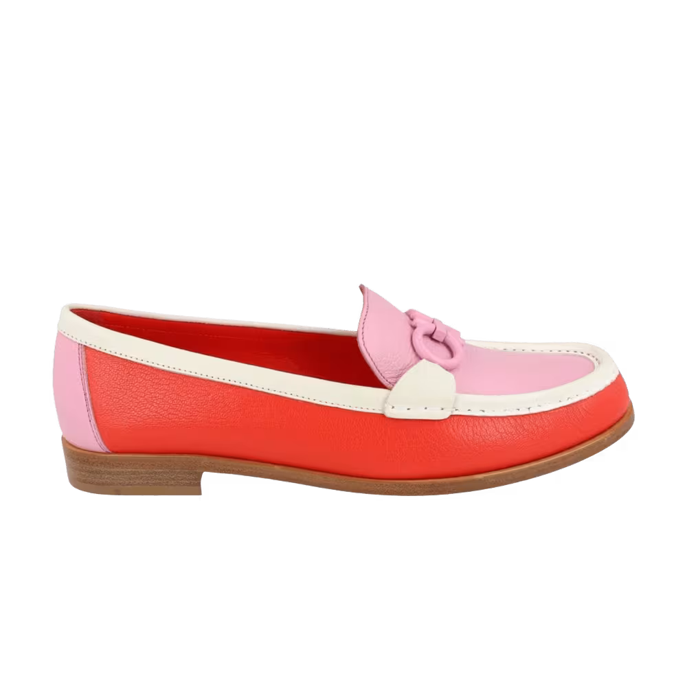 Ferragamo Women's Rolo Gancini Leather Loafer Red