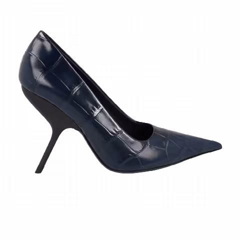 Wmns Ferragamo Eva X5 Croc Embossed Pump 'Blue'