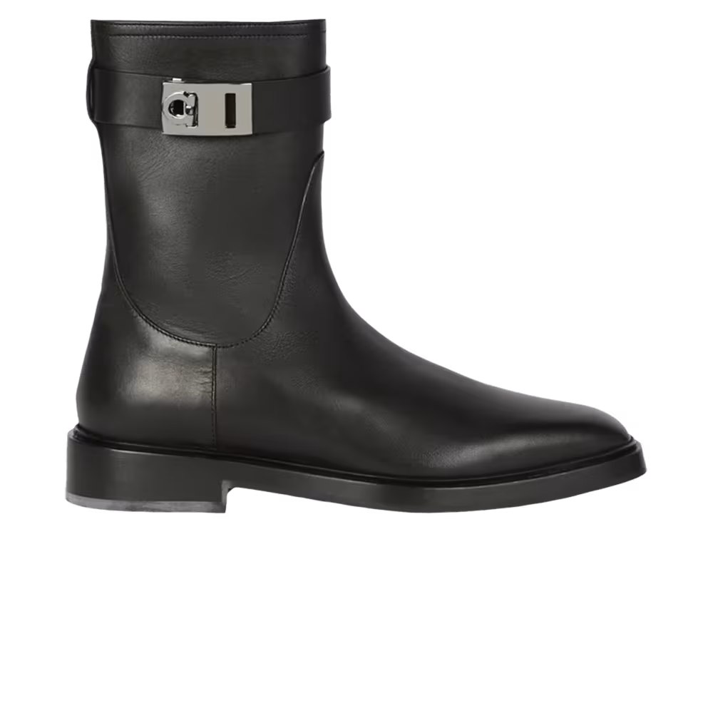 Women's Ferragamo Hug Buckle Ankle Boot Black