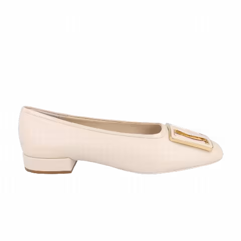 Ferragamo Wmns Myrna Patent Leather Ballet Flat 'Bone'