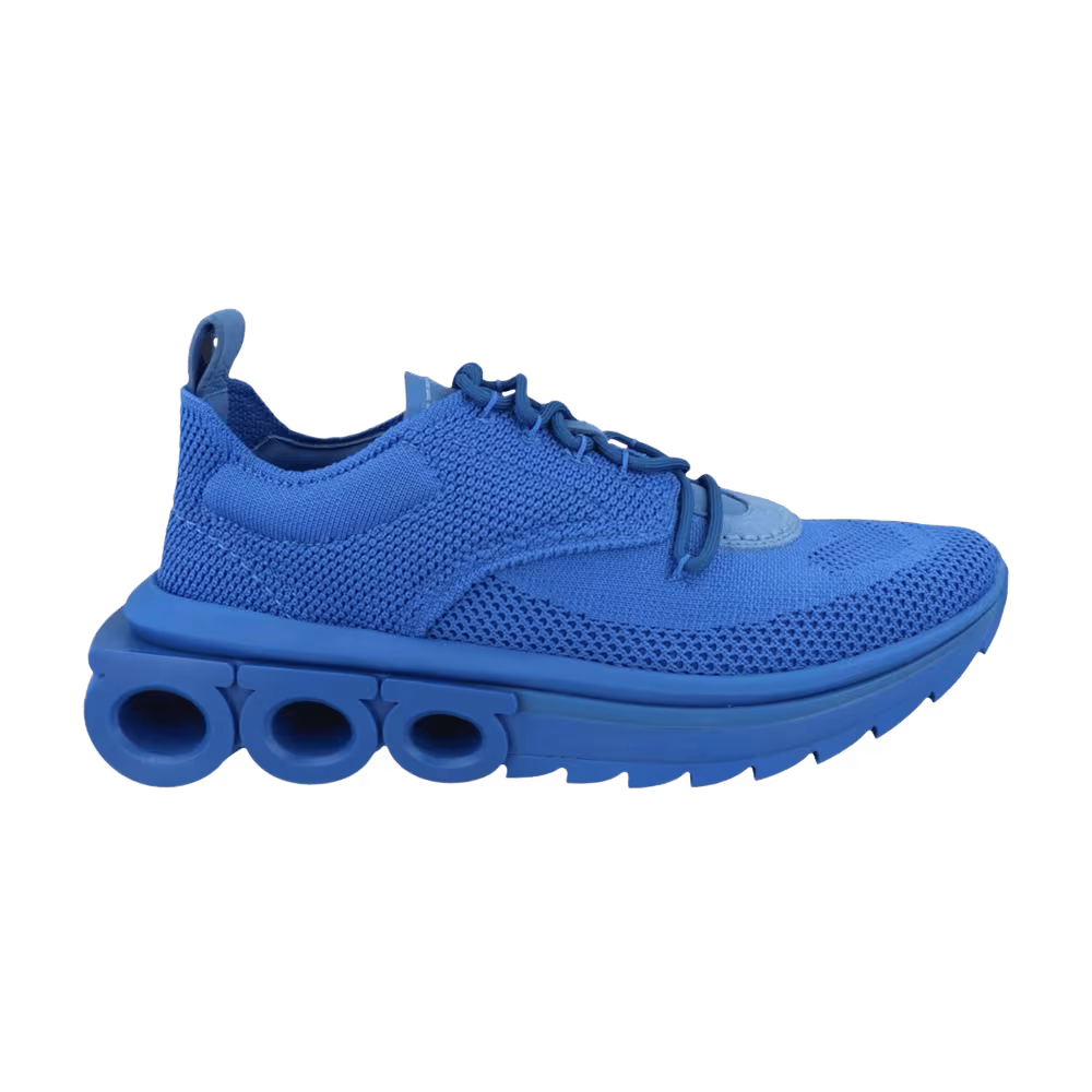 Ferragamo Nima Knit Low-Top Sneaker Blue