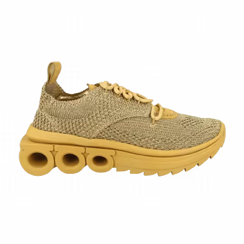 Ferragamo Wmns Nima Knit Low-Top Sneaker 'Brown'
