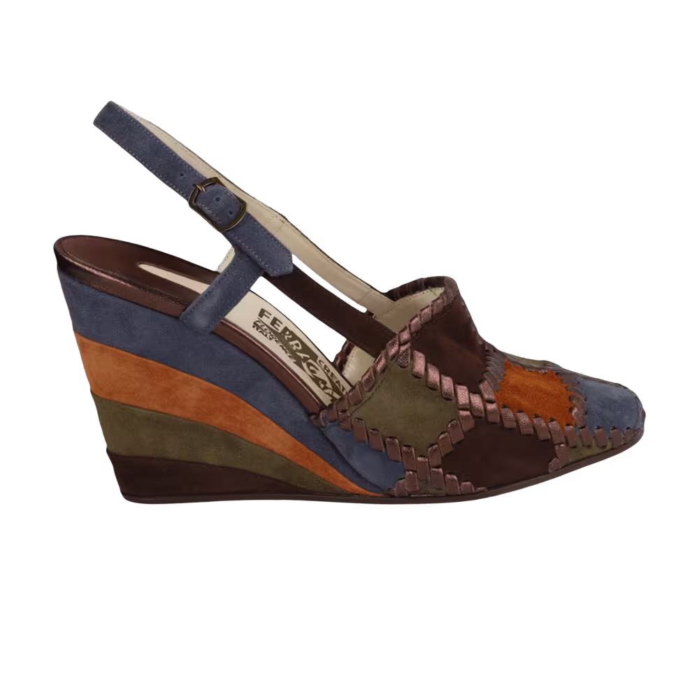 Ferragamo Women's Arlequin Wedge Blue