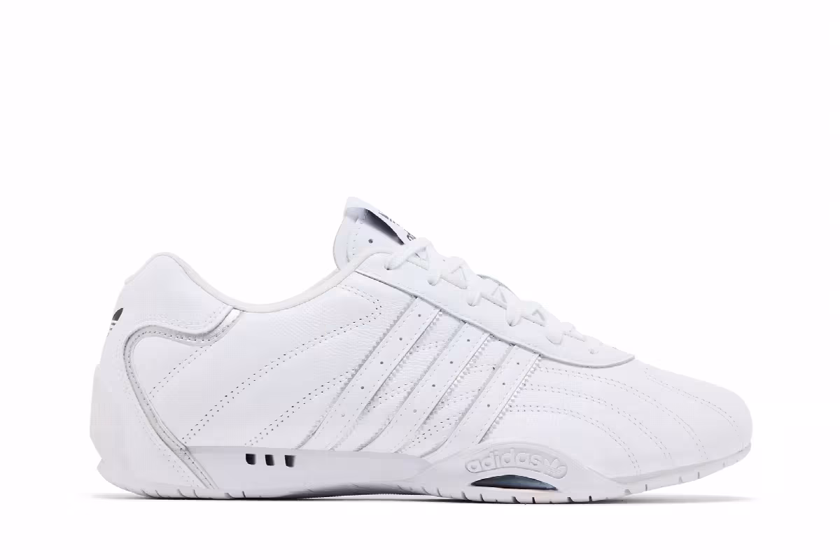 adidas Women's Adi Racer Low White Silver Metallic, view 2