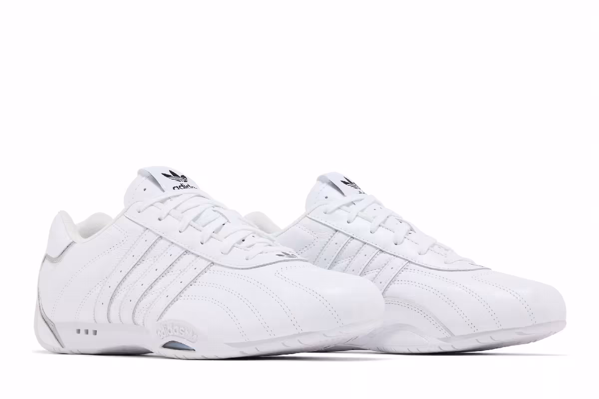 adidas Women's Adi Racer Low White Silver Metallic, view 9
