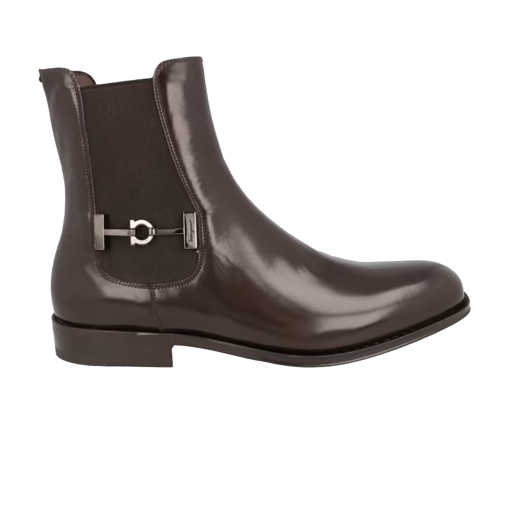Ferragamo Isidoro Chelsea Boot Dark Brown