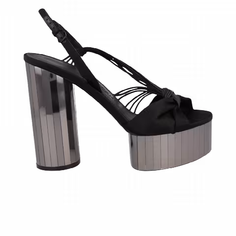 Wmns Ferragamo Sabrina Mirrored Platform Heel 'Black'