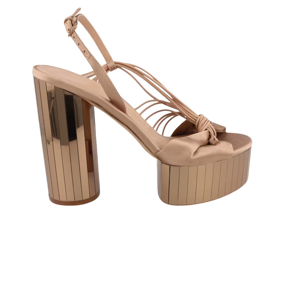 Women's Ferragamo Sabrina Mirrored Platform Heel Bone