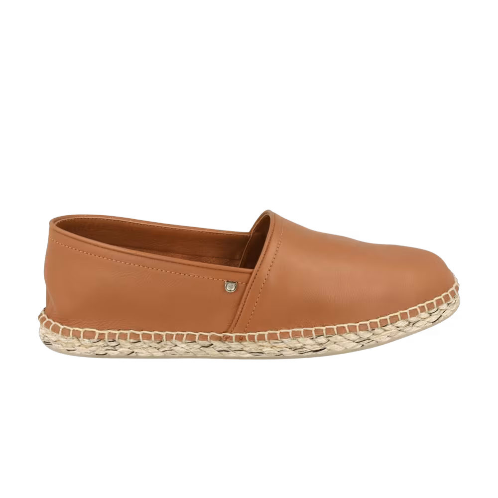 Ferragamo Lamar Leather Espadrille Beige Brown