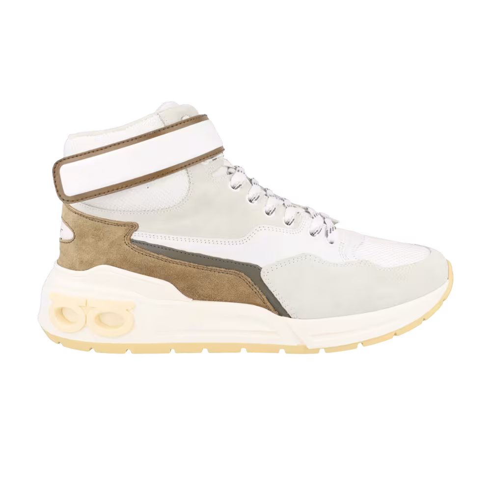Ferragamo Cosma High Sneaker White