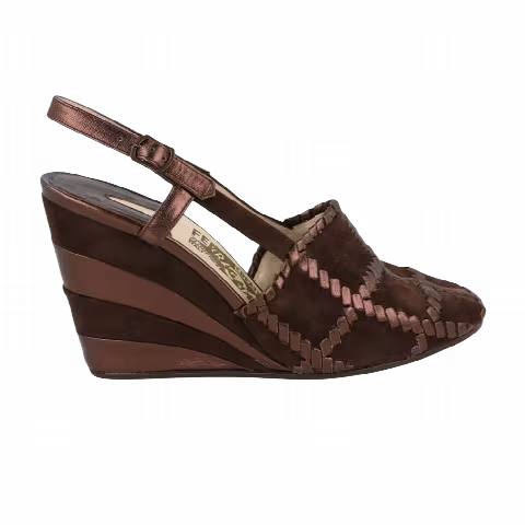 Ferragamo Wmns Arlequin Slingback 'Dark Brown'