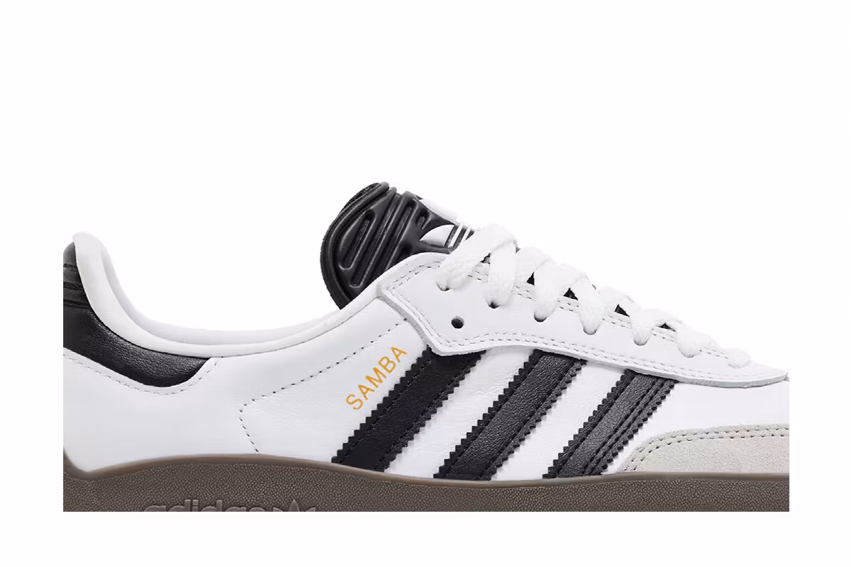 adidas Puig Samba White Black Gum, view 3