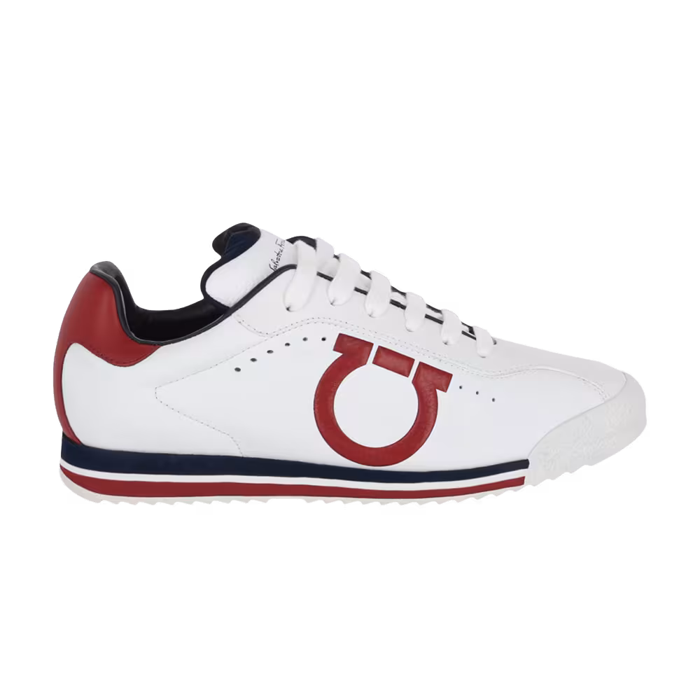 Ferragamo Pring Leather Sneaker White