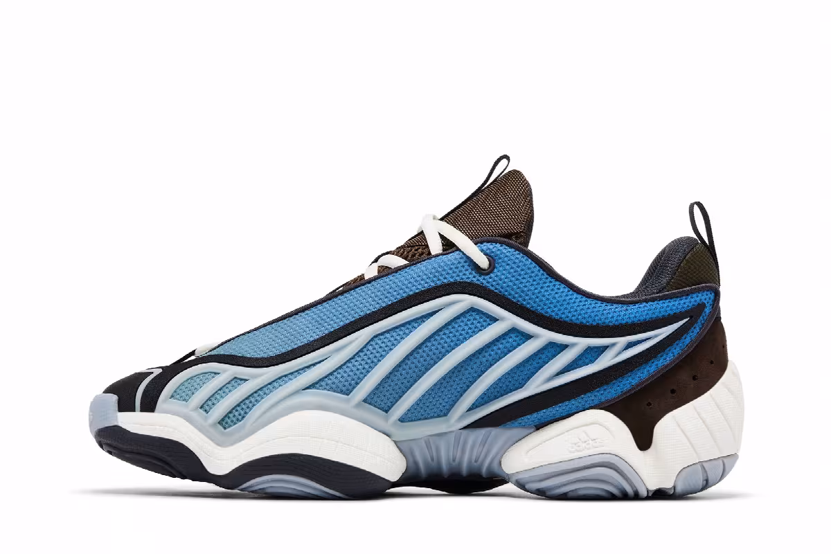 Packer Shoes x adidas Intimidation Low Cyan Blue, view 4