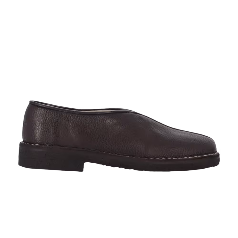 Lemaire Women's Piped Crepe Slipper Dark Brown