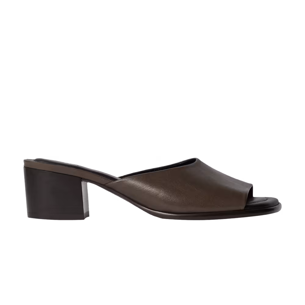 Lemaire Women's Square Heeled Mule Dark Brown