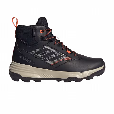 Adidas Terrex Unity Leather Mid Rain.RDY 'Black Semi Impact Orange'