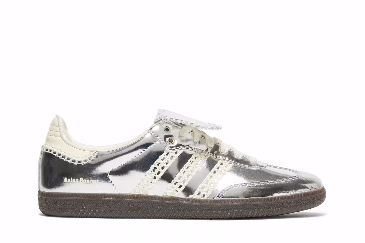 Wales Bonner x adidas Samba Silver Metallic, view 2