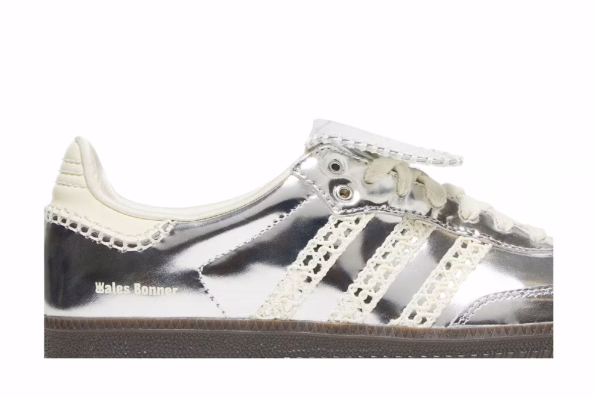 Wales Bonner x adidas Samba Silver Metallic, view 3