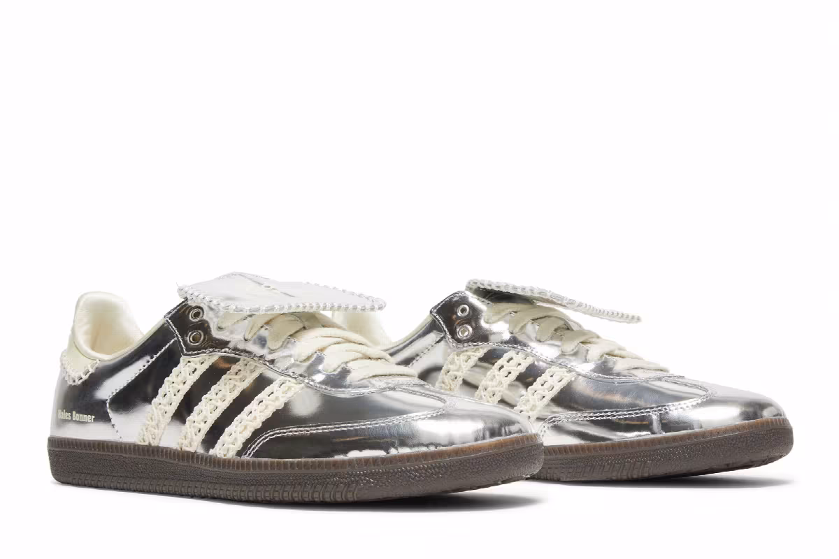 Wales Bonner x adidas Samba Silver Metallic, view 9