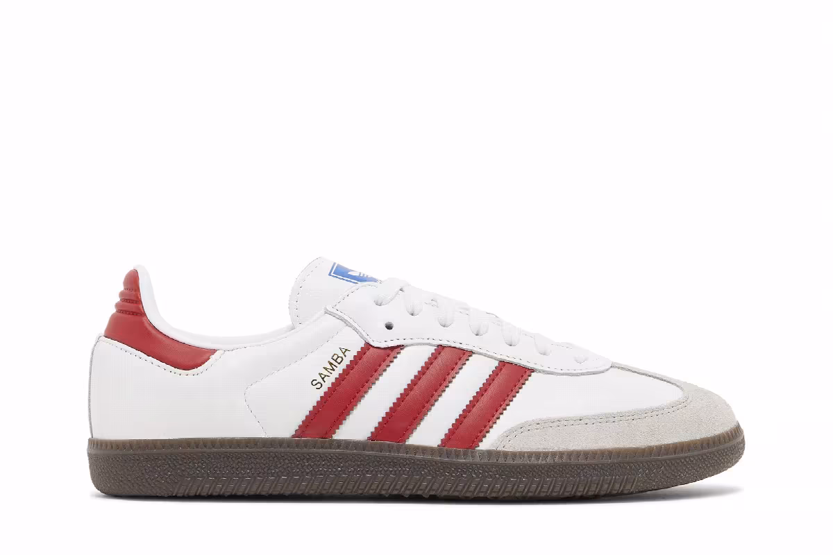 adidas Samba OG White Scarlet, view 2