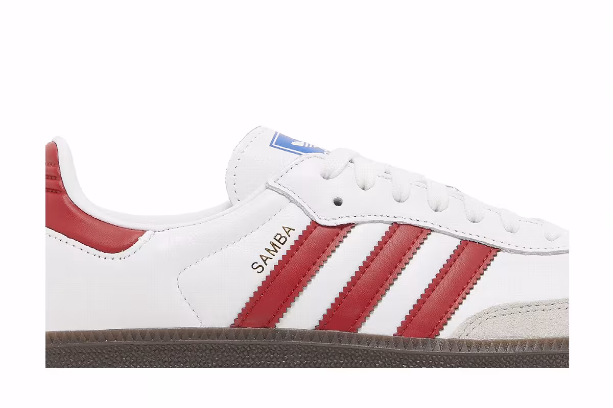 adidas Samba OG White Scarlet, view 3