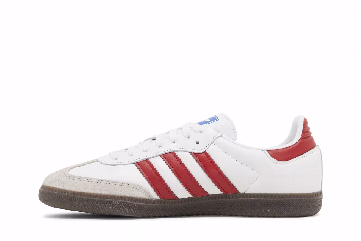 adidas Samba OG White Scarlet, view 4