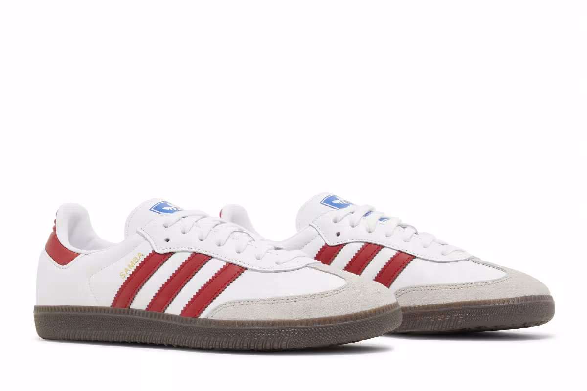adidas Samba OG White Scarlet, view 9