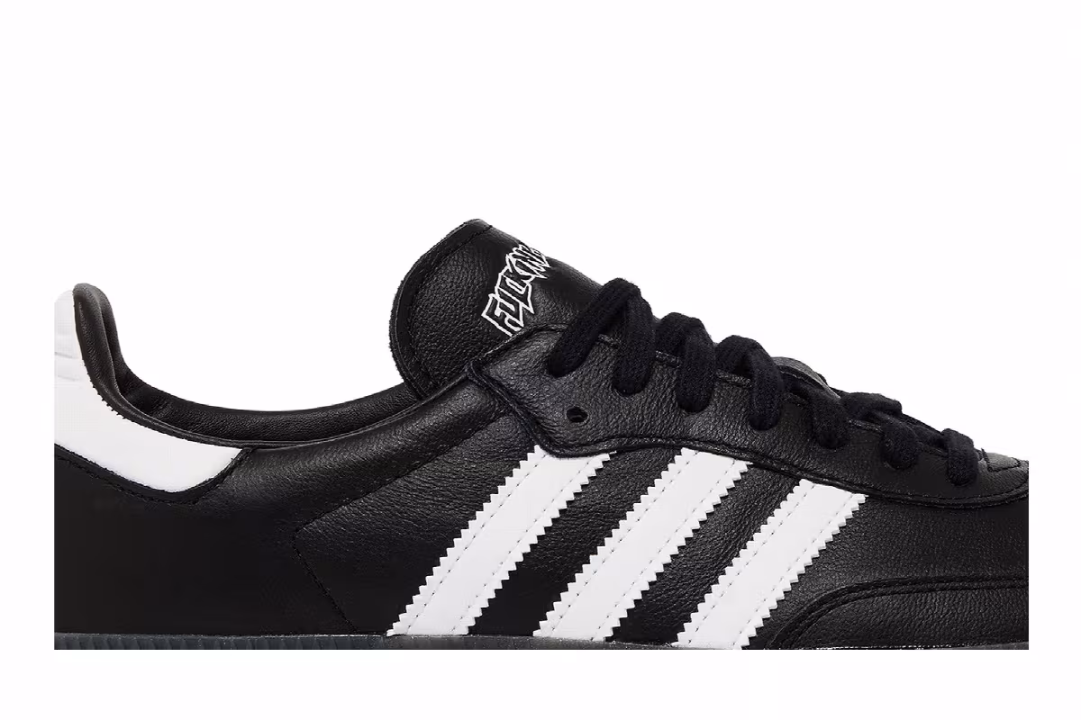 Fucking Awesome x adidas Samba Black White, view 3