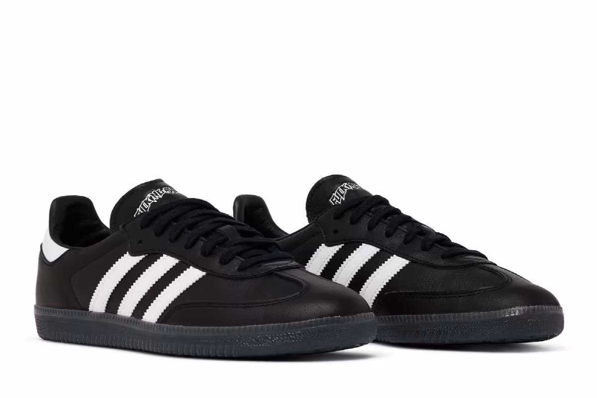 Fucking Awesome x adidas Samba Black White, view 9
