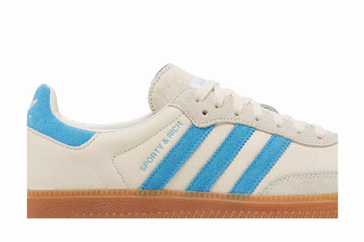 Sporty & Rich x adidas Samba OG Cream Blue, view 3