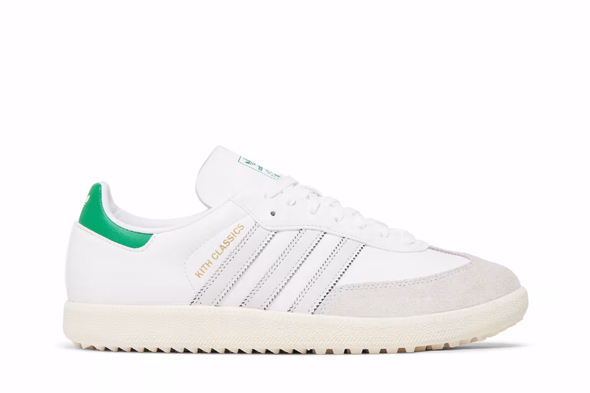 Kith x adidas Samba Spikeless Golf White Green, view 2