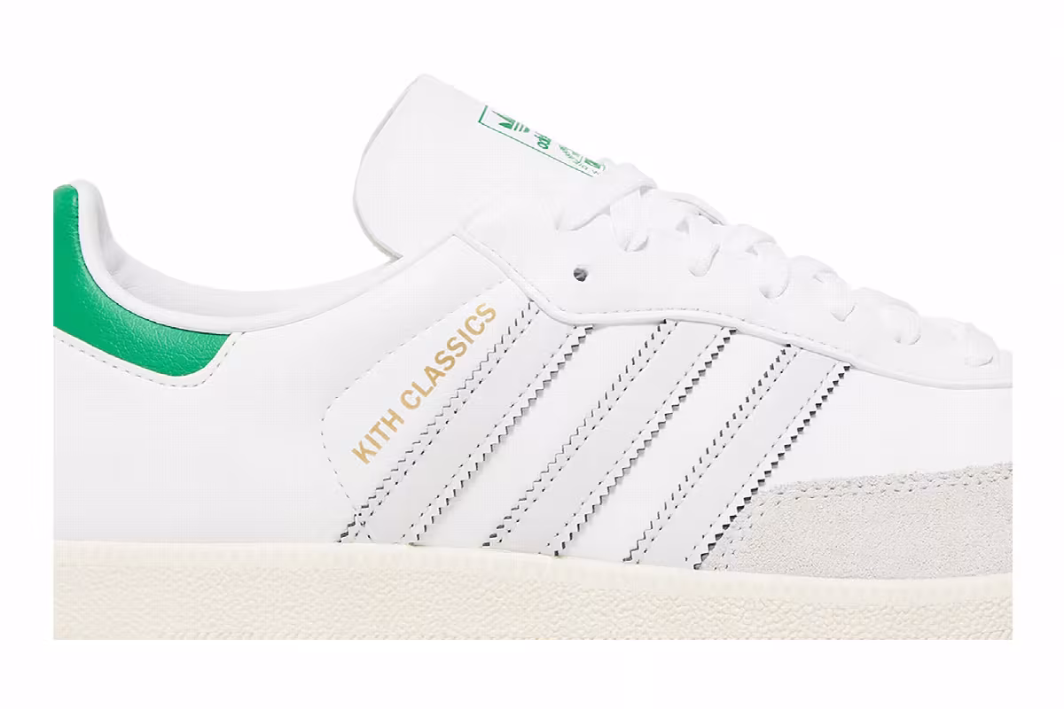 Kith x adidas Samba Spikeless Golf White Green, view 3