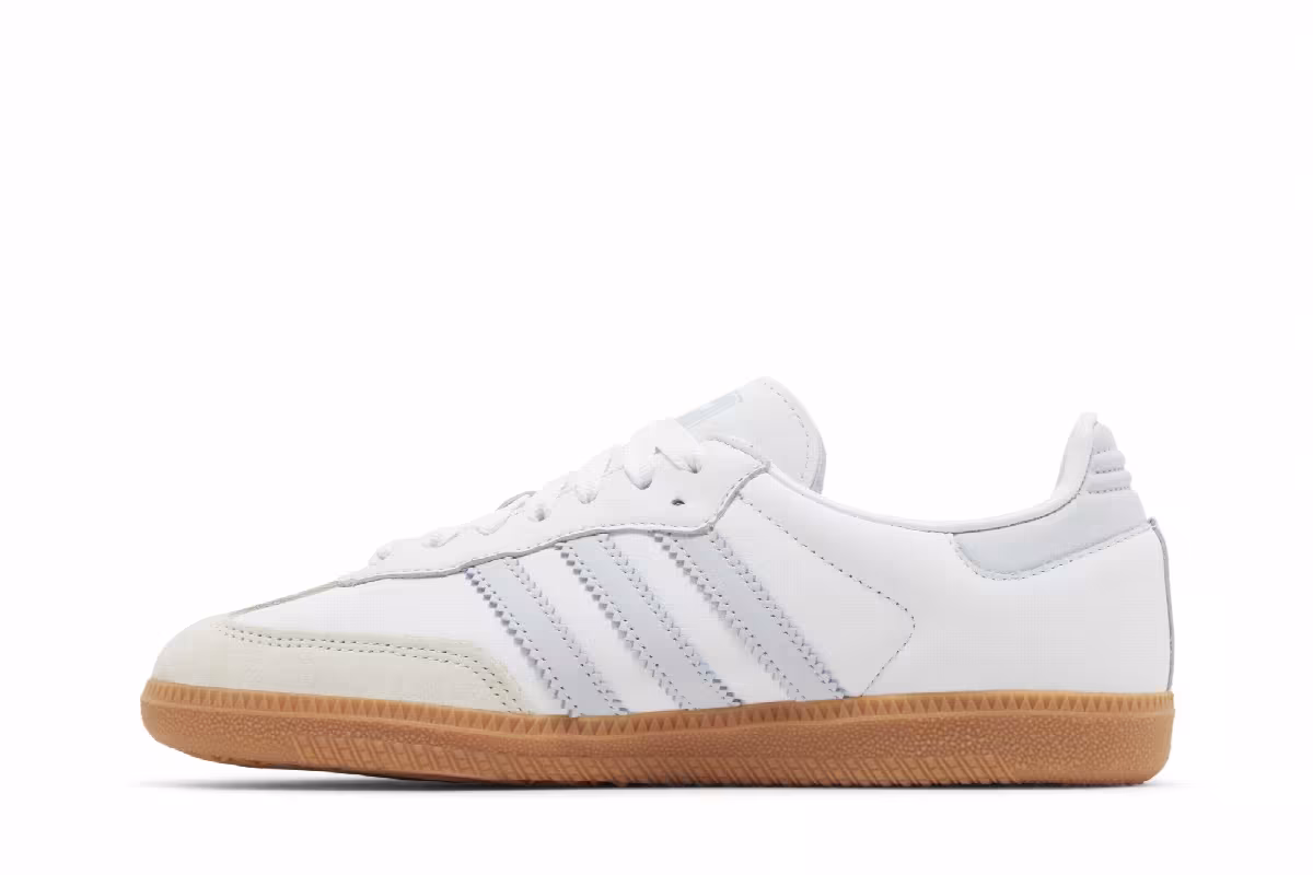 adidas Women's Samba OG White Halo Blue Gum, view 4