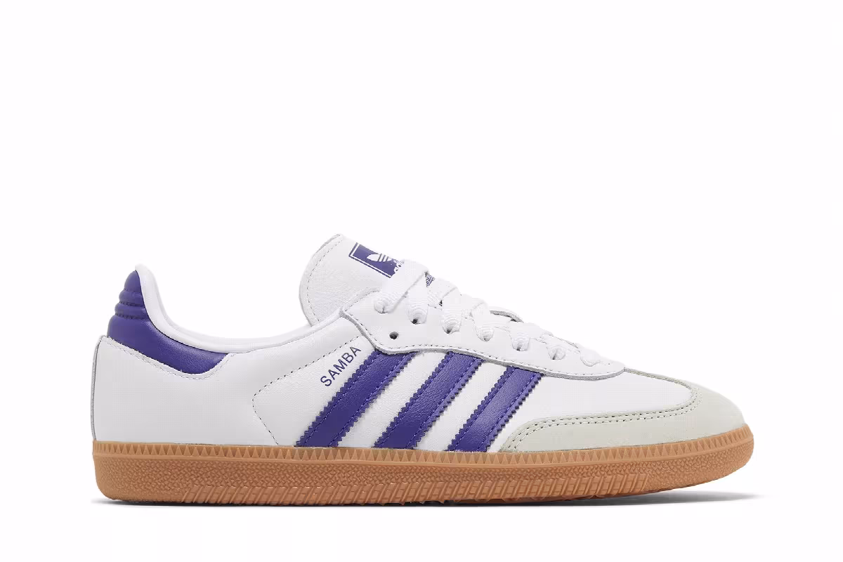 adidas Women's Samba OG White Energy Ink Gum, view 2