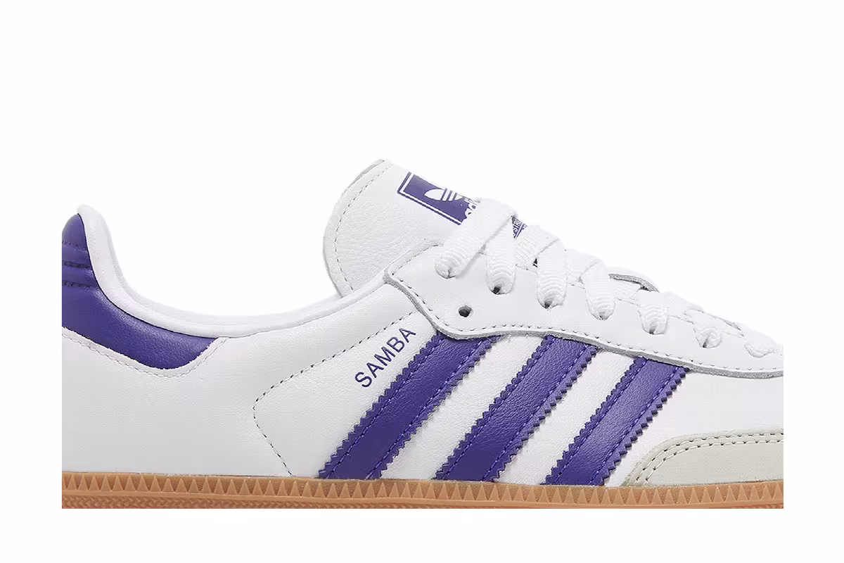 adidas Women's Samba OG White Energy Ink Gum, view 3