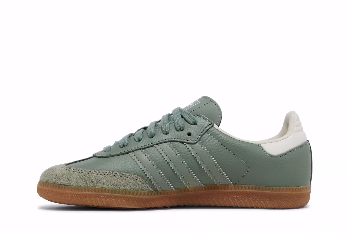 adidas Women's Samba OG Silver Green Gum, view 4