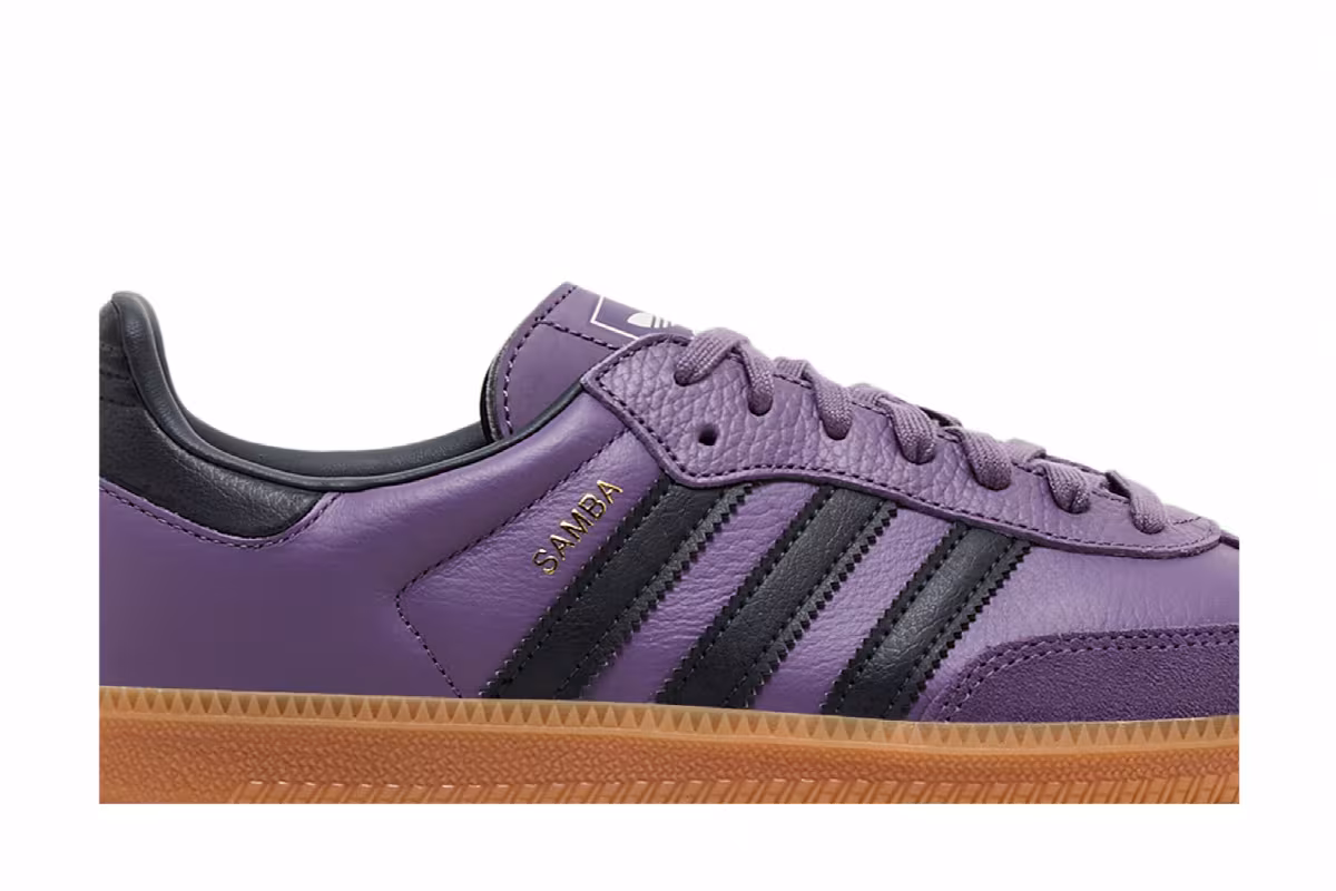 adidas Women's Samba OG Shadow Violet Gum, view 3