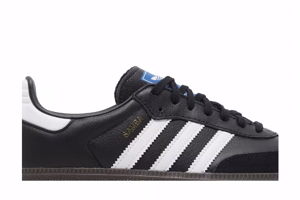 adidas Samba OG J Black White, view 3