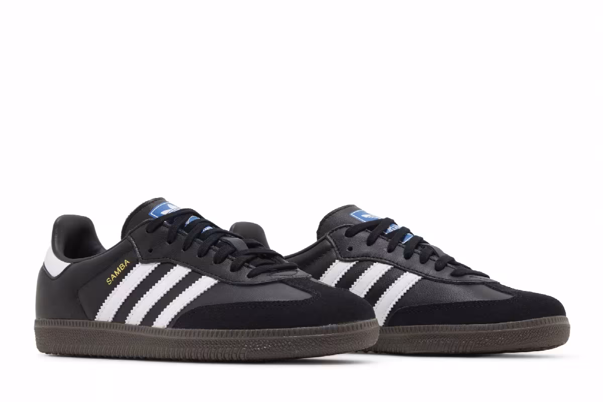 adidas Samba OG J Black White, view 9