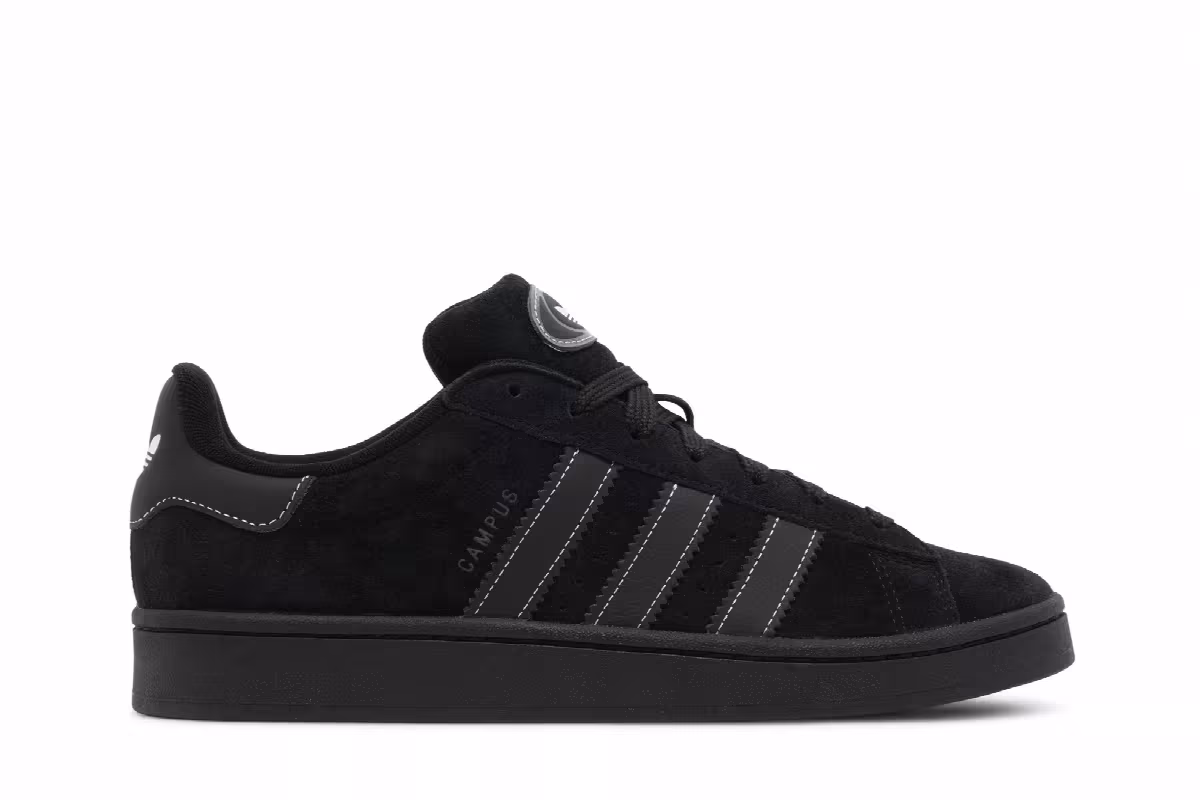 adidas Campus 00s Black White Contrast Stitching, view 2