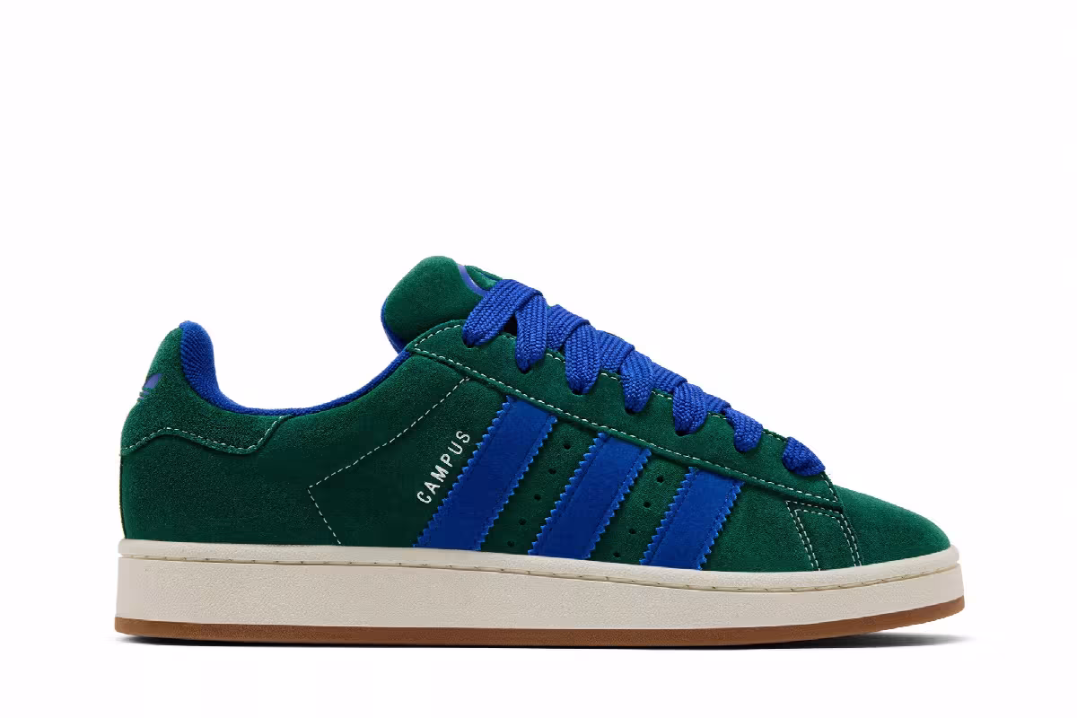 adidas Campus 00s Dark Green Semi Lucid Blue, view 2