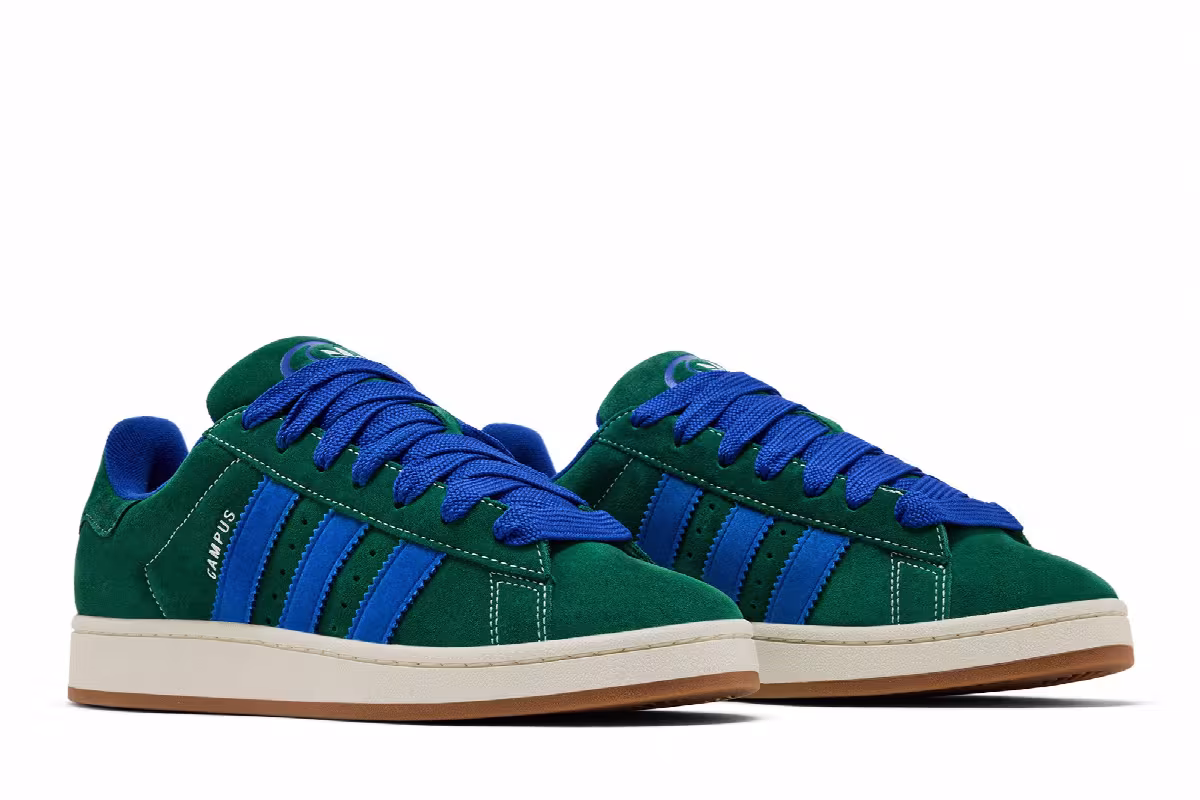 adidas Campus 00s Dark Green Semi Lucid Blue, view 9