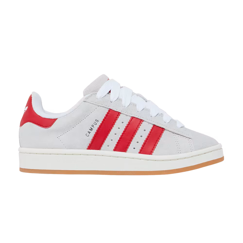 adidas Women's Campus 00s Crystal White Scarlet