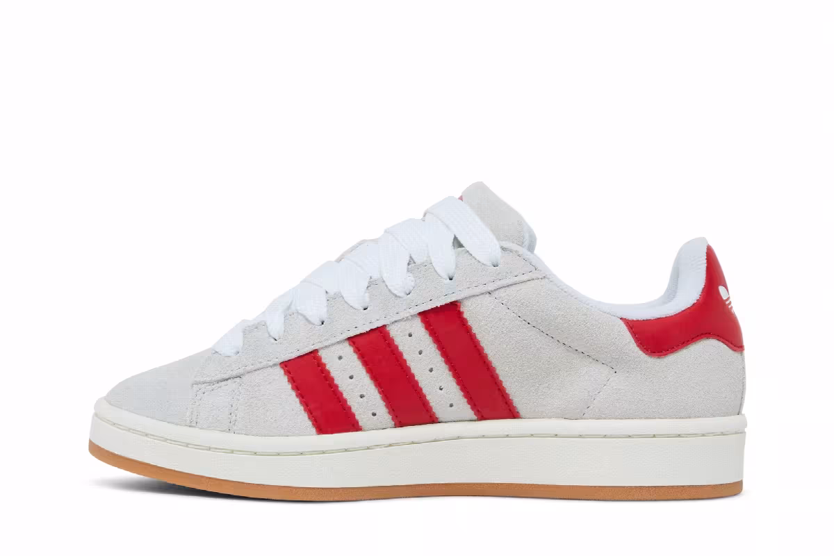 adidas Women's Campus 00s Crystal White Scarlet, view 4